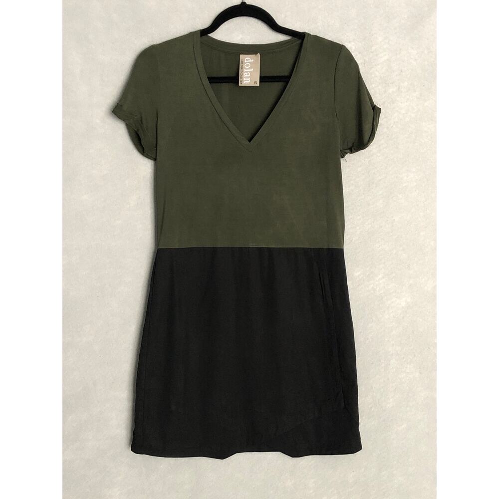 Dolan Left Coast Collection Dress V-neck Color Block Women's XS